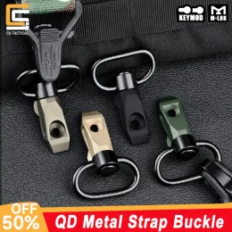 Aksesuarlar wadsn hızlı taktik metal si qd sling döner toka dikey askı taban montaj 20mm mlok Keymod Rail Metal Çelik Basınç Düğmeleri