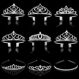 Cabelo de casamento Jóias de jóias Cristal de noiva Pérola Tiaras e coroas Banda da cabeça Infro