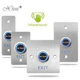 Doorbells Thick Stainless Steel Door Bell Push Button Switch Infrared No Touch Panel For Access Control Door Exit Push release Button