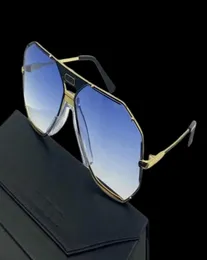 빈티지 선글라스 레전드 905 골드 블랙 블루 그라디언트 태양 안경 유니탄 선글라스 최고 품질 Box1216991