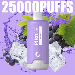 Piloto piloto vapes descartáveis soff 20000 25000 vaco 28 ml de suco de suco carrinhos preenchidos e zigarrete 2% 3% 5% 650mAh bateria 650mAh Razz bar de banana romã sabores de frutas de frutas