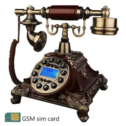 アクセサリー古風なGSMセルSIMカードセル固定電話コードレス携帯電話固定ワイヤレス電話ホームオフィスハンドフリーハンドフォン