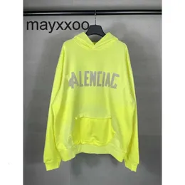 Unisex b Papier Balenciigss Langes Pariser Hoodies Family Klebeband HOODIE BRETTE DRUCKEN SWEATER LOS