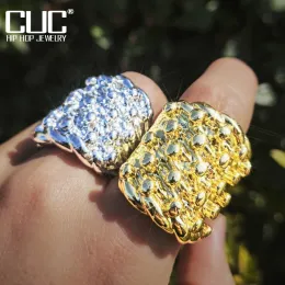 Ringe Cuc Lava Ring 50g feste kupfermodische Männer Hip -Hop Ringe unregelmäßig geformtes Rap -Rock -Schmuck für Geschenk neu