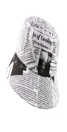 Black White Letter Newspaper Stampa cappello da sole Fashion Hats Fisherman Cappelli da uomo Donne Street Hip Hop Bucket Cappello Cap4164568