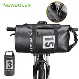 BOLER Waterproof Bike Front Tube Bag 10L15L20L Cycling Frame Pannier Bicycle Handlebar Basket Pack Accessorie 240411
