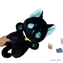 Animais de pelúcia de pelúcia 25 cm de gato preto e branco PLUSH AGRAVE