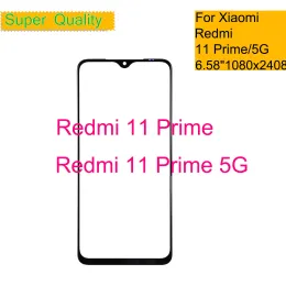 Panel 10st/Lot för Xiaomi Redmi 11 Prime Pekskärm Panelens främre yttre glaslins för Redmi 11 Prime 5G LCD -glasfront med OCA