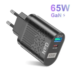 Chargers 65W GAN USB Caricatore USB PD 33W cellulare Smart Carica rapida Head QC 3.0 Laptop Galliio Universal Gallio Adattatore di ricarica rapida