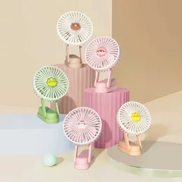 Diğer Aletler Elektrikli Mini Fan USB Şarj Sessiz El Masaüstü Katlanır Fan Güçlü Rüzgar 3 Hızlı Ayarlanabilir J240423