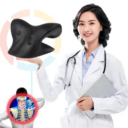 Massager Neck and Shoulder Relaxer Cervical Traction Device Relief Cervical Spine Alignment Chiropractic Pillow Neck Massage Stretcher