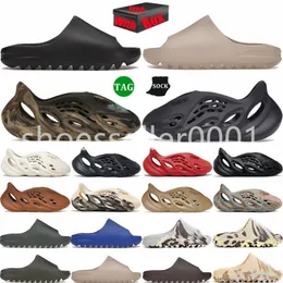 Designer Men Women Foam Runners Sandals Slides Slippers Onyx MX Cinder Sand Bone Resin Stone Slate Grey Slide Slipper Mens Womens ShoesY5xk#