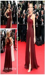 Vestido de noite de tapete vermelho de Blake Lively Burgund Vestido de Evento Inspirado com Celebridades Principais Elegantes Vestido de Evento Vestido6609994