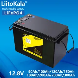 Parte Liitokala 12V 12.8V 50Ah 60Ah 100Ah 120Ah 150Ah 180Ah 200Ah LifePo4 Batteria per campeggiatori di campeggiatori Golf Carrello Offroad Offgrid