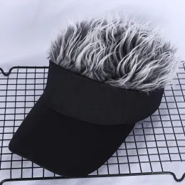 قبعة بيسبول غولف للحيوانات مع Flair Hair Cap Sun Visor Fun Toupee Hats Mens Womens Spiked Hairs Wig Hat Moto GP Baseball Cap