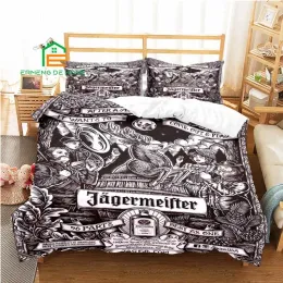 Sets Jagermeister Deer Muster Duvet Cover Set Bedding für Kinder Erwachsene Bett Set Game Quilt Cover Deckabdeckung Bettwäsche Set