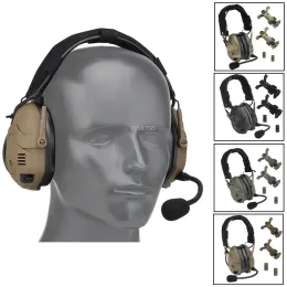 Zubehör Taktische Bluetooth -Headset Sound Tippup Rauschen Reduktion Aufnahme Wargame Ohrschützer Airsoft Paintball Kopfhelfhelm Helm Kopf Montiert