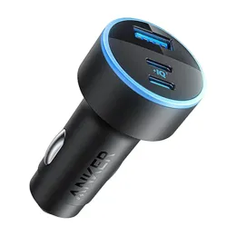 شاحن الشاحن Anker Car Charger 335 USBC 67W 3Port Compact Fast Charger Adapter مع PIQ 3.0 لـ iPhone Galaxy S23 MacBook Pro ، iPad Air