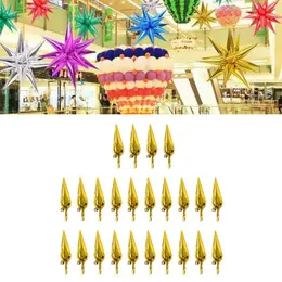 Decorazione per feste 24pcs in alluminio palloncini per fogli set di esplosione stella per celebrazione del matrimonio