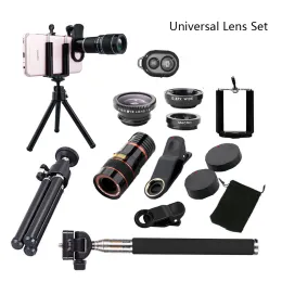 Lens Tüm 1 Aksesuar Telefon Kamera lens Üst Seyahat Kiti iPhone 8 x 7 6 Plus Samsung Galaxy S9 HTC Xiaomi Huawei Cep Telefonları