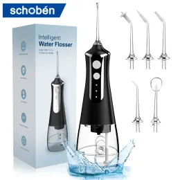 Irrigatorer Schoben Dental Oral Irrigator Water Flosser Original Electric Oral Irrigator Dental 1400 Times/Min 5 Nozles Water Flosser