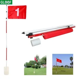 AIDS GLOOF Golf Flagstick 6 stóp odpinany do dziury golfowej i flaga do ulepszenia zasięgu Drivade Antirust 5Section z złączami