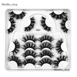 البيع بالجملة 9 أزواج Faux 8d Mink Eyelash False Wispy Fluffy Fake Lashes Fame Relashes Extension Makeup Natural 599