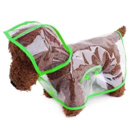 Raincoats Pet Supplies Dog Raincoat Pet Hooded Waterproof Jacket Clothes Pets Dogs Puppy Rain Poncho Transparent Rainwear Raincoat