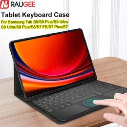 حالة لوحة المفاتيح لـ Galaxy Tab S9 Ultra Fe Plus Bluetooth Wireless Tablet S7 S8 S6 Lite A8 Cover 240424