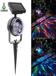 Solar Laser Lights Magic Disco Ball Christmas LED Projector Light Coloful Rotate Stage Light For Xmas Holloween Party4914027