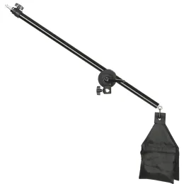 Studio Studio Photo Telescopic Boom Arm Top Light Stand med Sandbag för SpeedLite /Mini Flash Strobe /Softbox /LED -video