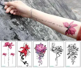 Temporäre Armband Tattoos wasserdichte temporäre Tattoo Aufkleber Blume Lotus Tattoo Ärmel