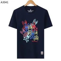 Camisas de Hombre Mens T Shirts Psychological Bunny Camisetas Para Hombre Hemd Skull Rabbit Men Designers Tshirt Homme High Quality Round Neck Short Sleevedshirt