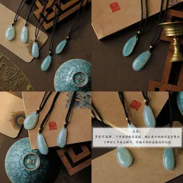 Pendant Necklaces Brushed Lotus Medallion Jade A Goods Waxy Kind Of Transshipment Insulation Sweater Chainpendant Necklacespendant Original Quality