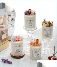 Velas preservadas decoração com as velas perfumadas de flores fumam com base e caixa de presente Presentes requintados Drop entrega 2021 homeindus6639101