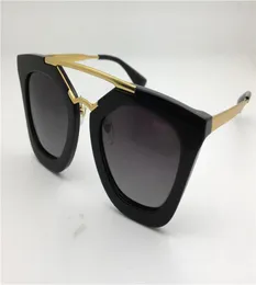 WholeNew spr sunglasses 09Q cinema sunglasses coating mirror lens lens vintage retro style square frame gold middle women des6217411