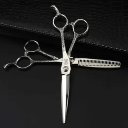 Hair Scissors Professional Japan 440c Bearing hair scissors cutting barber haircut thinning shears hairdresser scissors Q240425