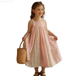 Sukienki dziewczynki dziecięce sukienka Pastorowa Kwiatowa spódnica dziewczyna sukienka księżniczka dziecięca patchworka sukienka na imprezę bez rękawów 2404