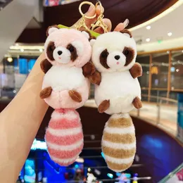 Anahtarlıklar Peluş Rakun Anahtar Zincirleri Sevgi Çift Küçük Asma Süs Bebek Ragdoll Aksesuarlar Kolye Moda Takı