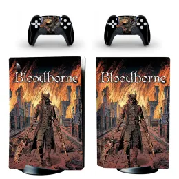 Çıkartmalar Bloodborne PS5 Disk Cilt Çıkartma Çıkartma Kapağı PlayStation 5 Konsol Denetleyicileri PS5 Mavi Işın Disk Cilt Sticker Vinil