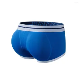 Underpants JOCKMAIL Brand Sexy Men Underwear Bulge Enhancing Boxer Include Penis Pad And Hips Buttocks Double Removable Push Up Cup