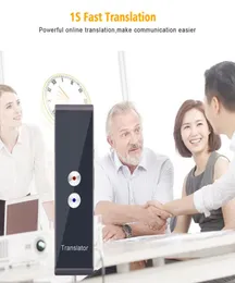 T8 VOCE Translator 40 Lingue Wireless Business Learning Office Simultanea Interpretazione Traslator Mini in tempo reale App7725114