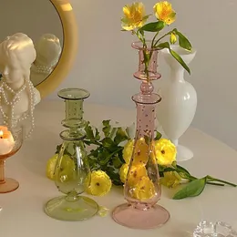 Kerzenhalter Glashalter für Wohnkultur dekorative süße Vase transparente Terrarium Geometrische Blume