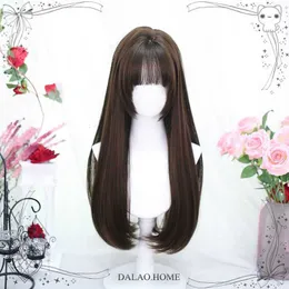 Testa Big Guys Long Straight Lolita Wig One Piece Long Natural Anime Cos Cover False Hair