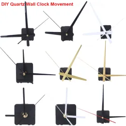 Clocks DIY Quartz Wall Clock Movement آلية وأيدي Long Shaft Silent Kit بطارية تعمل ببديل أجزاء الإصلاح.