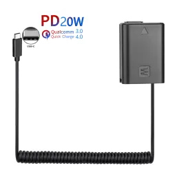 Adaptery PD USBC ACPW20 NPFW50 Adapter zasilania baterii dla Sony Zve10 A7M2 A7II A7S2 A7R A7RII A6300 A6400 A6500