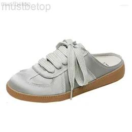 Casual Shoes 2024 Sports Comfortable Flat Womens Simple Satin White Lace Up Zapatos De Hombre