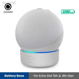 مكبرات صوت محمولة GGMM D4 5200MAH قاعدة بطارية لـ Echo DOT 4th 5th Gen Portable Battery for Alexa Station D240425