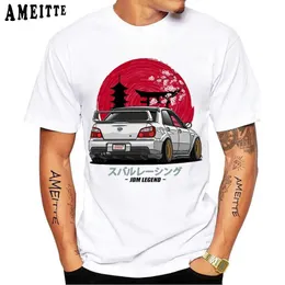 Erkek Tişörtleri JDM Subie Impreza Wrx Bugeye 2000 T-Shirt Yeni Yaz Mens Kısa Slve Komik Araba Tasarım Spor Beyaz Gündelik Boy T Shirt Üstleri T240425