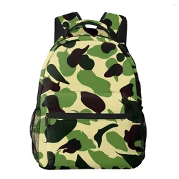 Backpack estética adolescente adolescente meninas de livros escolares Bag de grande capacidade Camuflagem de viagem